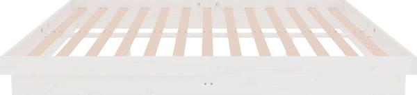 vidaXL Κρεβατοκάμαρα, λευκή, μασίφ ξύλο, 150x200 εκ., King Size