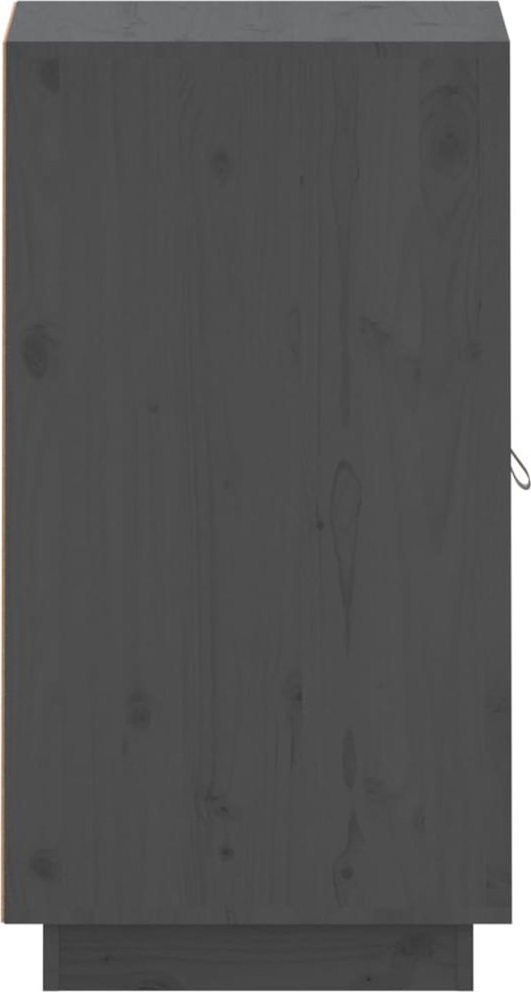 vidaXL Szafka, szara, 34x40x75 cm, lite drewno sosnowe