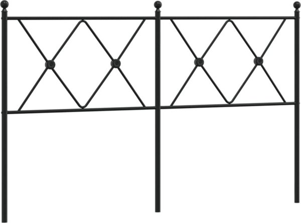 vidaXL Μεταλλική κεφαλάρι, μαύρο, 137 εκ.