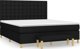 vidaXL Κρεβάτι Continental με Στρώμα Μαύρο 160x200 cm Καμβάς