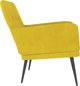 vidaXL Πολυθρόνα κίτρινη 62x79x79 cm με βελούδινη επένδυση