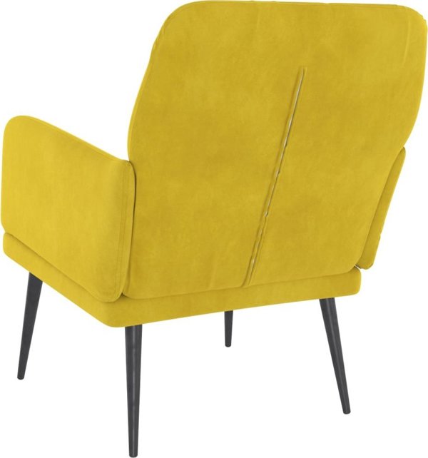 vidaXL Πολυθρόνα κίτρινη 62x79x79 cm με βελούδινη επένδυση