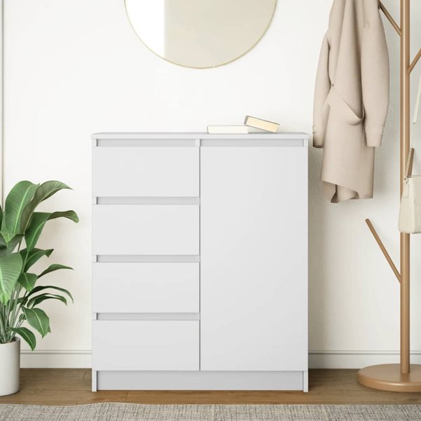 vidaXL Συρταριέρα Λευκή 71x35x84 cm από Κόντρα Πλακέ Ξύλο