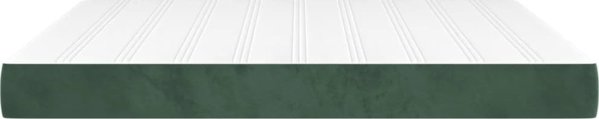 vidaXL vidaXL Materac kieszeniowy, ciemnozielony, 160x200x20 cm, aksamit