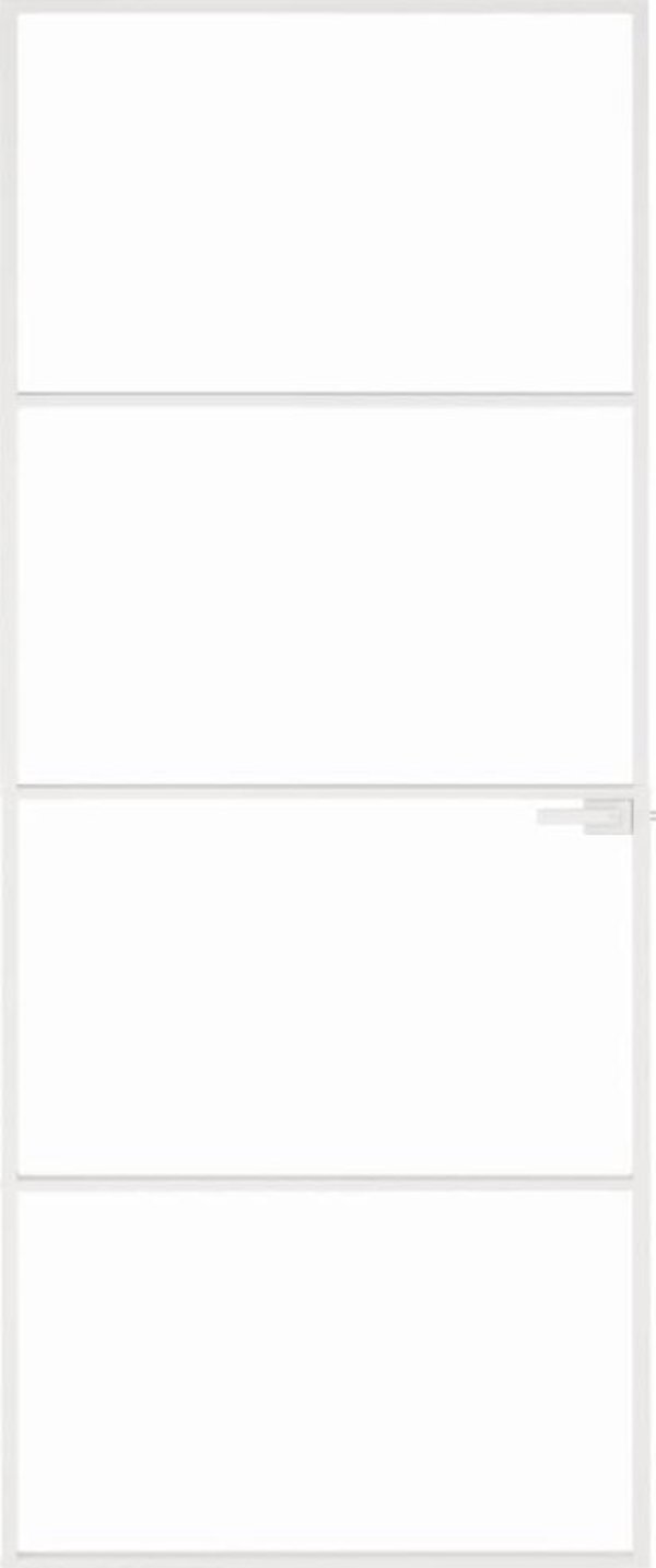 vidaXL Εσωτερική πόρτα, λευκή, 83x201,5 cm, γυαλί και αλουμίνιο