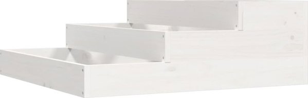 vidaXL Λευκή γλάστρα, 78x78x27 εκ., από μασιφ πεύκο