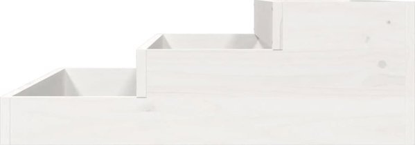 vidaXL Λευκή γλάστρα, 78x78x27 εκ., από μασιφ πεύκο
