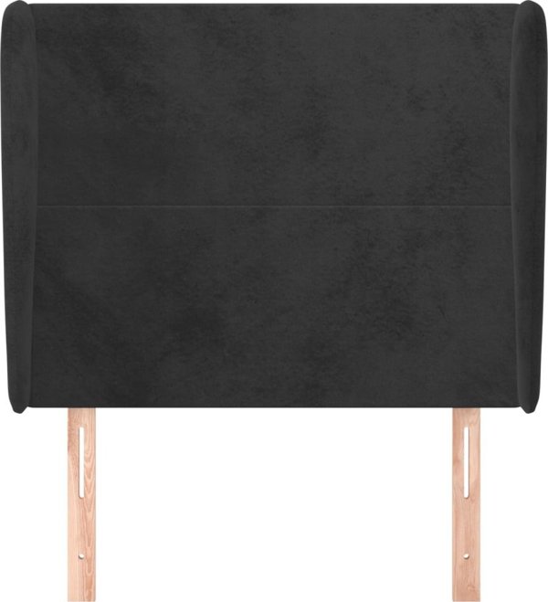 vidaXL Κεφαλάρι Uszak, Μαύρο, 83x23x118/128 cm, Βελούδο