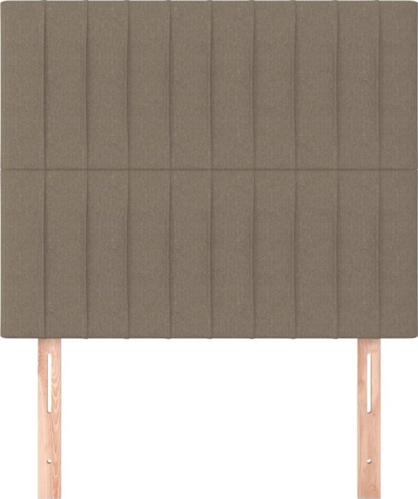 vidaXL Προσκέφαλα κρεβατιού 2 τεμαχίων, taupe, 90x5x78/88 cm, ύφασμα