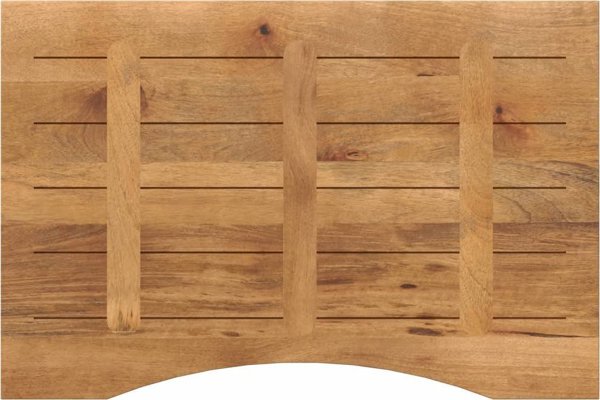 vidaXL Επιφάνεια Γραφείου με Εγκοπή, 90x60x2,5 cm, Ακατέργαστο Ξύλο Μάνγκο