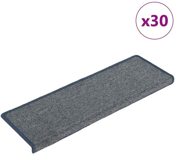 vidaXL Πατάκια Σκάλας 65x21x4 εκ. 30τμχ Μωβ και Μπλε