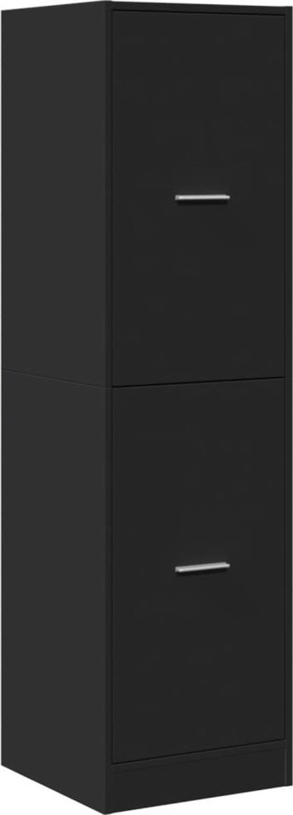 vidaXL Φαρμακείο, μαύρο, 40x41x144,5 εκ, ξύλο MDF