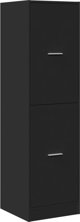 vidaXL Φαρμακείο, μαύρο, 40x41x144,5 εκ, ξύλο MDF