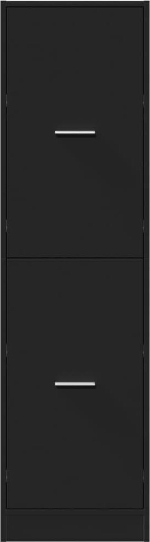 vidaXL Φαρμακείο, μαύρο, 40x41x144,5 εκ, ξύλο MDF