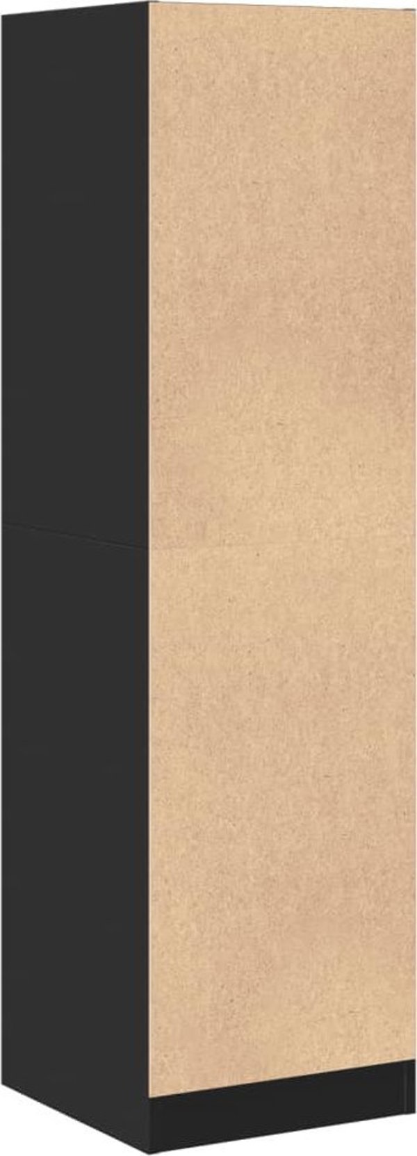 vidaXL Φαρμακείο, μαύρο, 40x41x144,5 εκ, ξύλο MDF