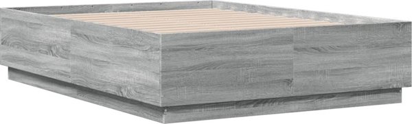 vidaXL Rama κρεβατιού Sonoma γκρι δρυς, 120x190 cm, ξυλώδες υλικό