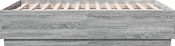 vidaXL Rama κρεβατιού Sonoma γκρι δρυς, 120x190 cm, ξυλώδες υλικό