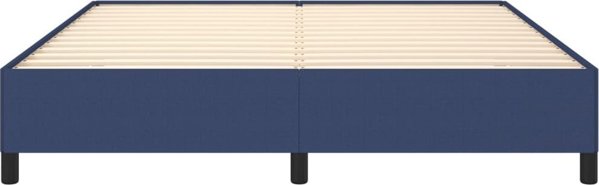 vidaXL Rama κρεβατιού μπλε 160x200 εκ. επενδυμένη με ύφασμα