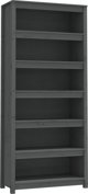 vidaXL Βιβλιοθήκη, γκρι, 80x35x183 εκ., μασίφ ξύλο πεύκου