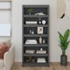 vidaXL Βιβλιοθήκη, γκρι, 80x35x183 εκ., μασίφ ξύλο πεύκου
