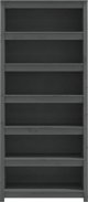 vidaXL Βιβλιοθήκη, γκρι, 80x35x183 εκ., μασίφ ξύλο πεύκου