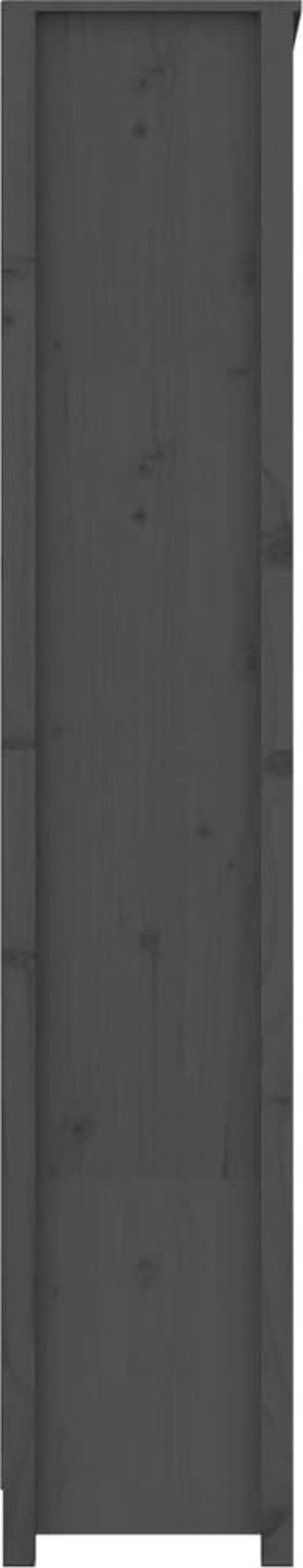 vidaXL Βιβλιοθήκη, γκρι, 80x35x183 εκ., μασίφ ξύλο πεύκου