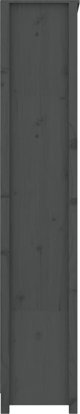vidaXL Βιβλιοθήκη, γκρι, 80x35x183 εκ., μασίφ ξύλο πεύκου