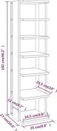 vidaXL Stojak na buty, przydymiony dab, 25x27x102 cm