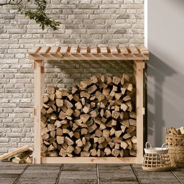 vidaXL Σταντ για ξύλα καύσης, 108x64.5x109 cm, μασίφ πεύκο