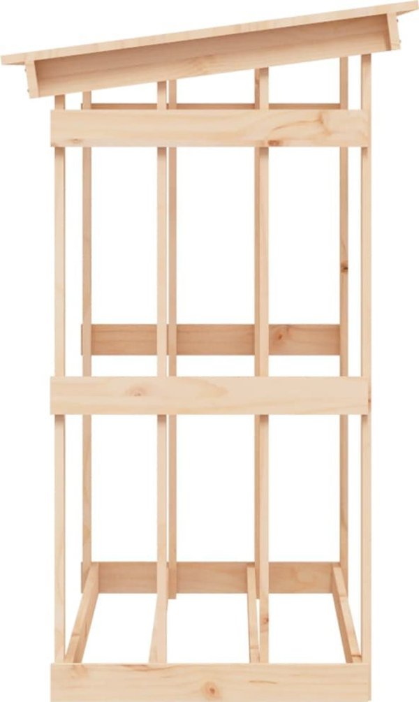 vidaXL Σταντ για ξύλα καύσης, 108x64.5x109 cm, μασίφ πεύκο