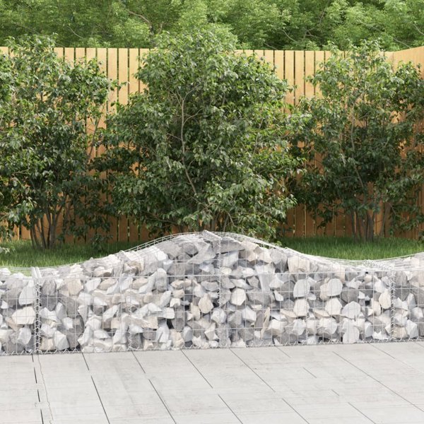 vidaXL Σετ καλαθιών γκαμπιόν 14 τεμ., 200x50x40/60 cm, γαλβανιζέ σίδηρος