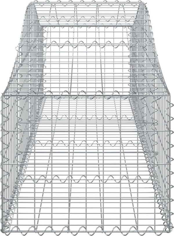 vidaXL Σετ καλαθιών γκαμπιόν 14 τεμ., 200x50x40/60 cm, γαλβανιζέ σίδηρος