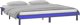 vidaXL Rama κρεβατιού με LED, γκρι, 120x190 cm, διπλό, μασίφ ξύλο