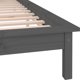 vidaXL Rama κρεβατιού με LED, γκρι, 120x190 cm, διπλό, μασίφ ξύλο