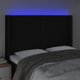 vidaXL Zaglowek do lozka z LED, czarny, 147x16x118/128cm, tkanina