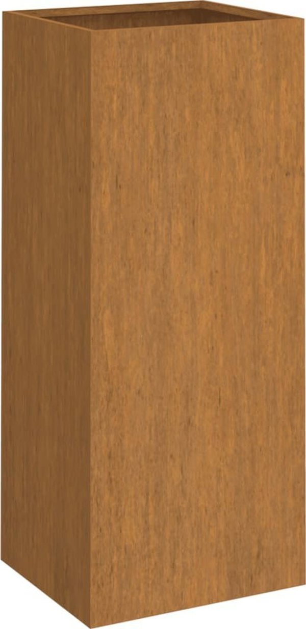 vidaXL Donica, szara, 32x27,5x75 cm, stal kortenowska