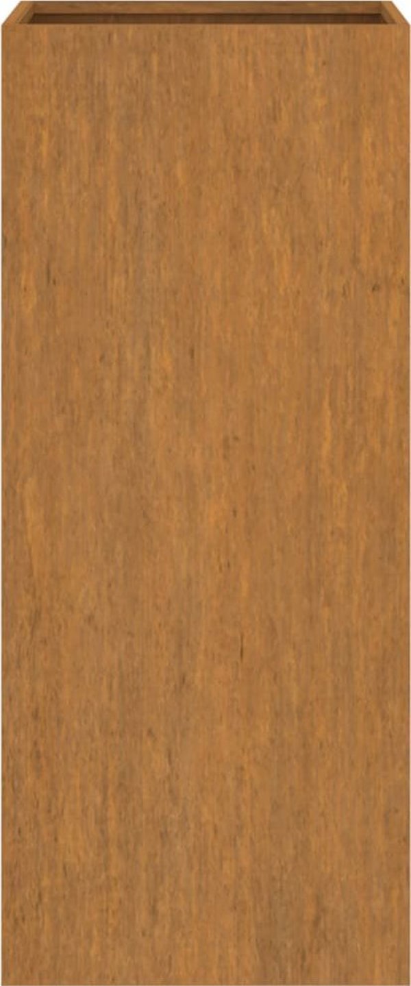 vidaXL Donica, szara, 32x27,5x75 cm, stal kortenowska
