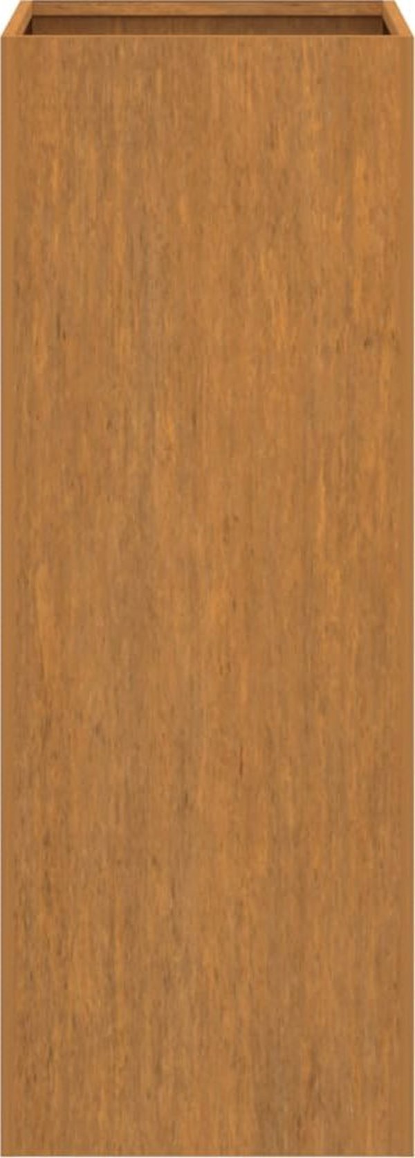 vidaXL Donica, szara, 32x27,5x75 cm, stal kortenowska