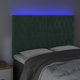 vidaXL κεφαλάρι κρεβατιού με LED σκούρο πράσινο 144x7x118/128 cm