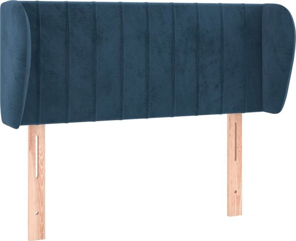 vidaXL Zaglowek uszak, ciemnoniebieski, 103x23x78/88 cm, aksamitny
