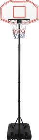 vidaXL Στήριγμα για μπάσκετ, λευκό, 282-352 cm, πολυαιθυλένιο