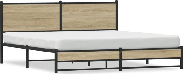 vidaXL Metalowa rama lozka dab sonoma 183x213 cm bez materaca