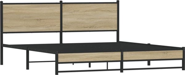 vidaXL Metalowa rama lozka dab sonoma 183x213 cm bez materaca