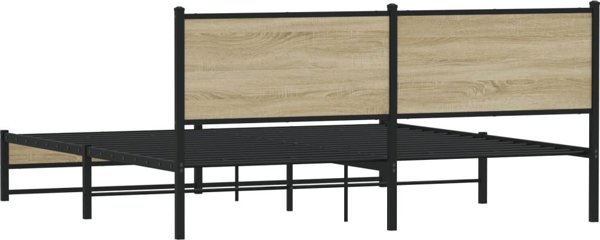 vidaXL Metalowa rama lozka dab sonoma 183x213 cm bez materaca