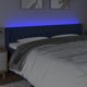 vidaXL Κεφαλάρι κρεβατιού με LED, μπλε, 203x16x78/88 εκ., ύφασμα