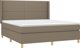 vidaXL Κρεβάτι Κοντινεντάλ με Στρώμα, Taupe, 180x200 cm, Υφασμάτινο