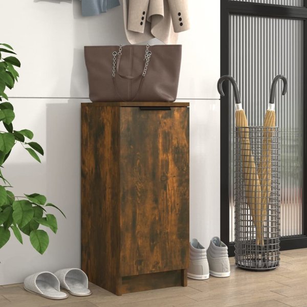 vidaXL Ντουλάπι παπουτσιών, καπνιστή δρυς, 30x35x70 εκ.