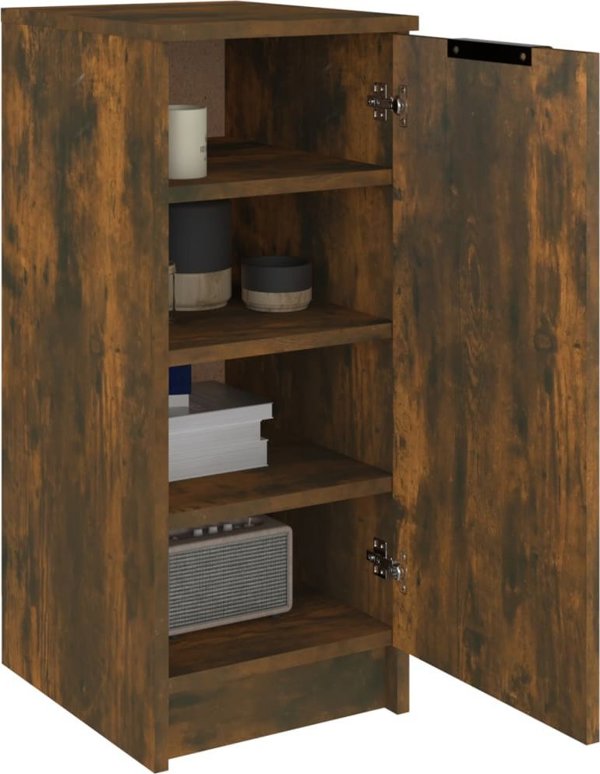 vidaXL Ντουλάπι παπουτσιών, καπνιστή δρυς, 30x35x70 εκ.