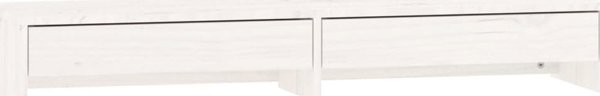 vidaXL Βάση για οθόνη, λευκή, 100x27x15 εκ., από μασίφ πεύκο