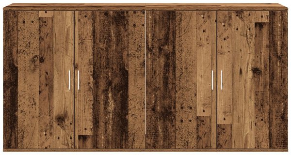 vidaXL Komody 2 τεμ. παλαιωμένο ξύλο 79x38x80 cm ξύλο μηχανικής επεξεργασίας